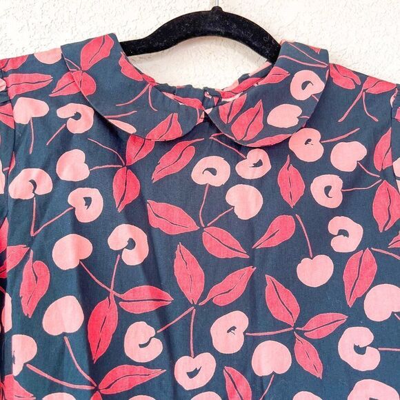 NWT! Bonpoint Cherry Kisses Pan Collar Blouse Size 10Y - Picture 2 of 4